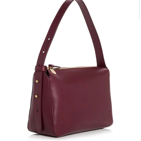 Clare V. Fleurine Leather Shoulder Bag in (Plumingo) Exclusive Color - Picture 3 of 8